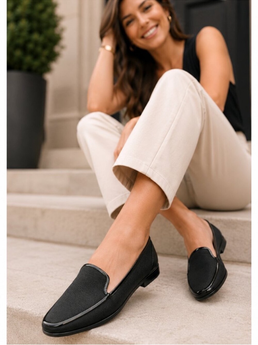 Donald Pliner Tamryn Black Textured Loafer